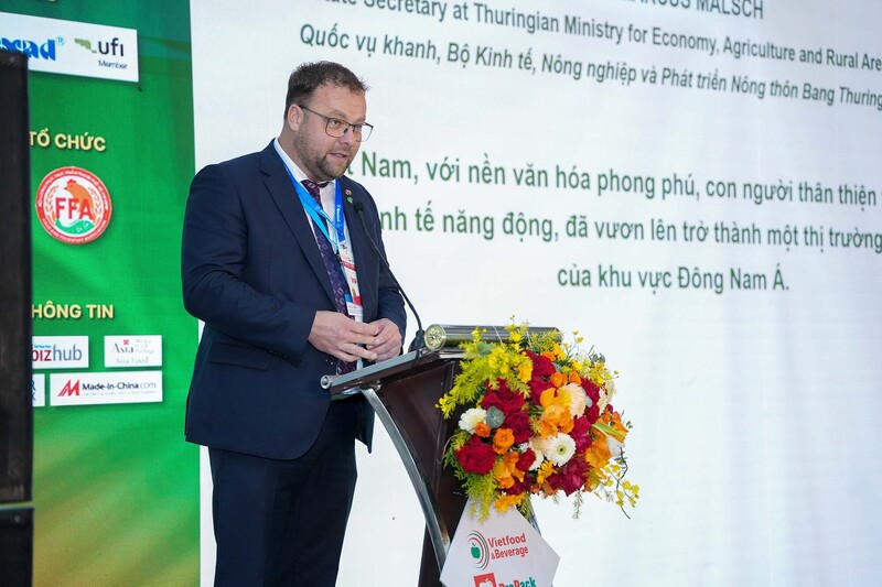 Ông Marcus Malsch - Quốc vụ khanh Bộ Kinh tế, Nông nghiệp và Phát triển Nông thôn Bang Thuringia (CHLB Đức). Ảnh: Thiên Trang