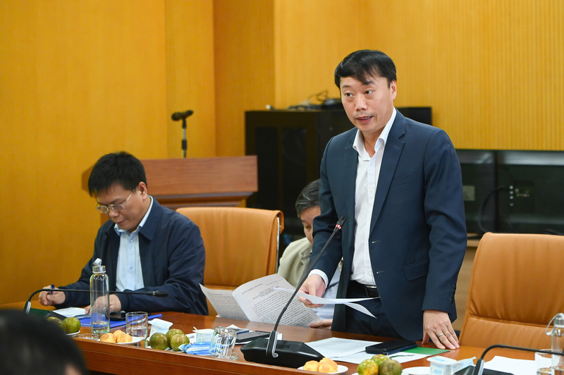 Ông Lê Trọng Đảm - Phó Tổng Biên tập Báo Nông nghiệp và Môi trường thông tin về chuỗi hoạt động kỷ niệm 80 năm ngành Nông nghiệp và Môi trường. Ảnh: Tùng Đinh.