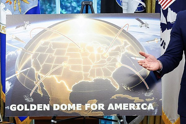 HÌnh ảnh giới thiệu về hệ thống 'Golden Dome' của Hoa Kỳ. Ảnh: Defense News