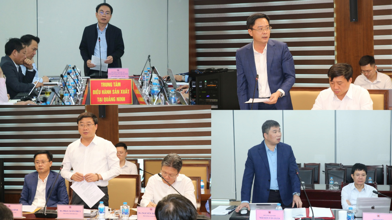 Đại diện lãnh đạo Đảng ủy TKV, Đảng ủy Than Quảng Ninh, Công đoàn TKV, các Phó Tổng giám đốc và các Ban chuyên môn Tập đoàn đã trình bày, báo cáo tại hội nghị