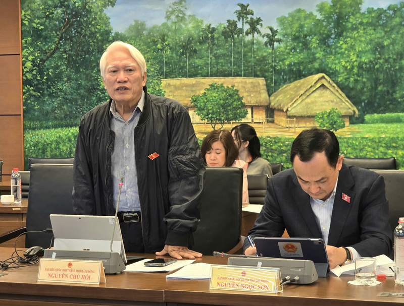 Đại biểu Nguyễn Chu Hồi - đoàn TP. Hải Phòng. Ảnh: Thu Hường