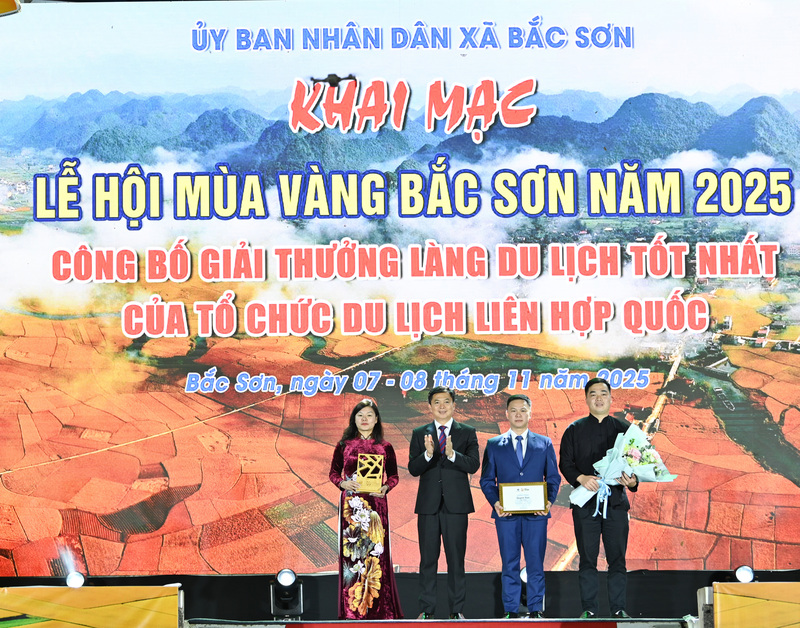 Làng du lịch cộng đồng Quỳnh Sơn đã vinh dự đón nhận nhận Giải thưởng “Làng du lịch tốt nhất năm 2025” do Tổ chức Du lịch Liên hợp quốc trao tặng.