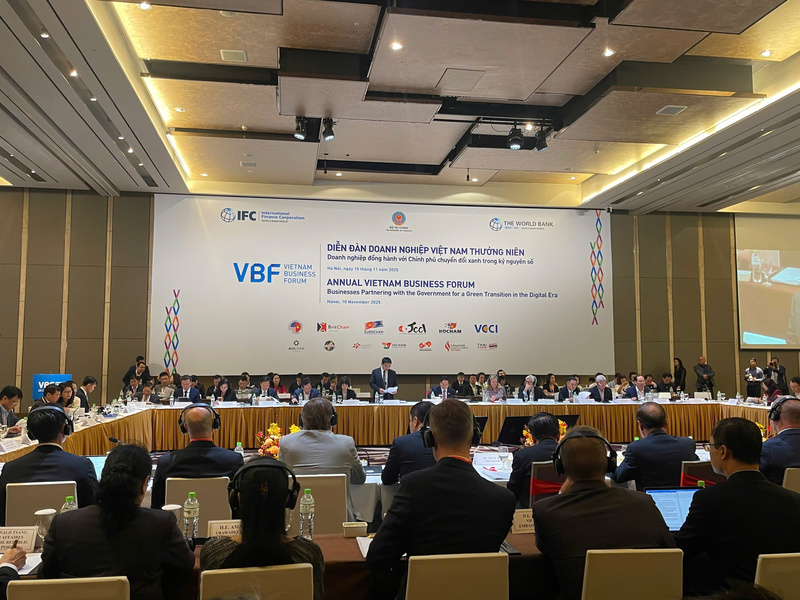 Quang cảnh Diễn đàn Doanh nghiệp Việt Nam 2025. Ảnh: NH
