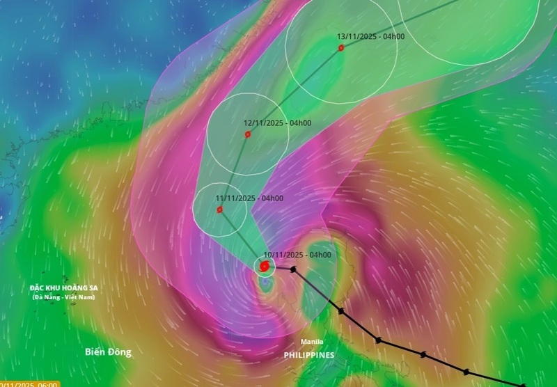 Bão Fung-Wong vào Biển Đông, là cơn bão số 14 trong năm nay