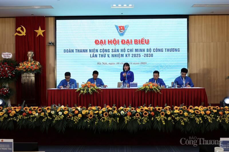 Đại hội đại biểu Đoàn Thanh niên Bộ Công Thương khóa V, nhiệm kỳ 2025 - 2030. Ảnh: Quỳnh Trang