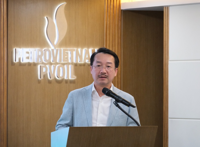 Ông Nguyễn Thiện Bảo, Tổng Giám đốc PVEP phát biểu tại Lễ ký kết (Ảnh PVOIL)