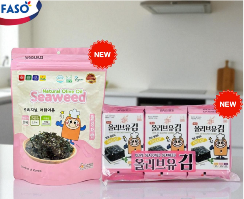 FASO Vietnam, Kore'den Garimi deniz yosunu ürününü piyasaya sürdü