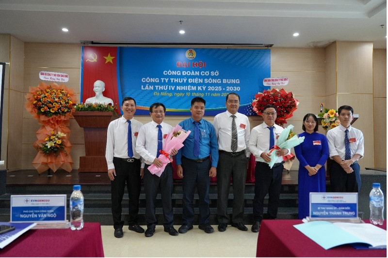Ban Chấp hành Công đoàn Thủy điện Sông Bung nhiệm kỳ 2025–2030 ra mắt Đại hội