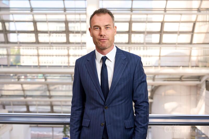 Ông Marcus Persson, Tham tán Thương mại Thuỵ Điển tại Việt Nam tại Triển lãm.