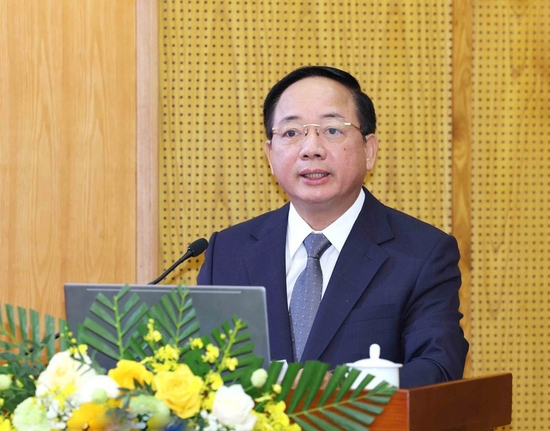 Đồng chí Trịnh Văn Quyết, Bí thư Trung ương Đảng, Trưởng ban Tuyên giáo và Dân vận Trung ương phát biểu khai mạc Hội nghị. Ảnh: Toàn Thắng