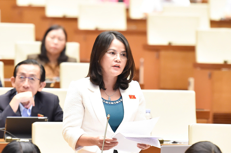 Đại biểu Nguyễn Hoàng Bảo Trân - đoàn TP. Hồ Chí Minh.