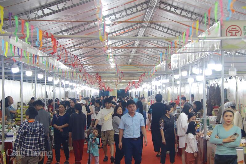 Hội chợ thu hút đông đảo người dân đến tham quan. Ảnh: Thanh Tuấn