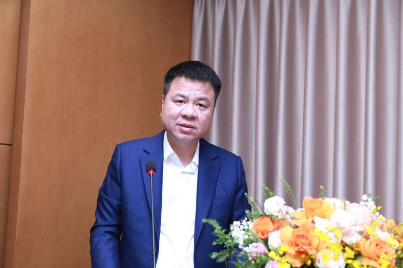 Ông Triệu Ngọc Lâm - Tổng Biên tập Báo Giáo dục và Thời đại, Phó Trưởng Ban thường trực Ban tổ chức giải phát biểu. Ảnh: Đình Cường