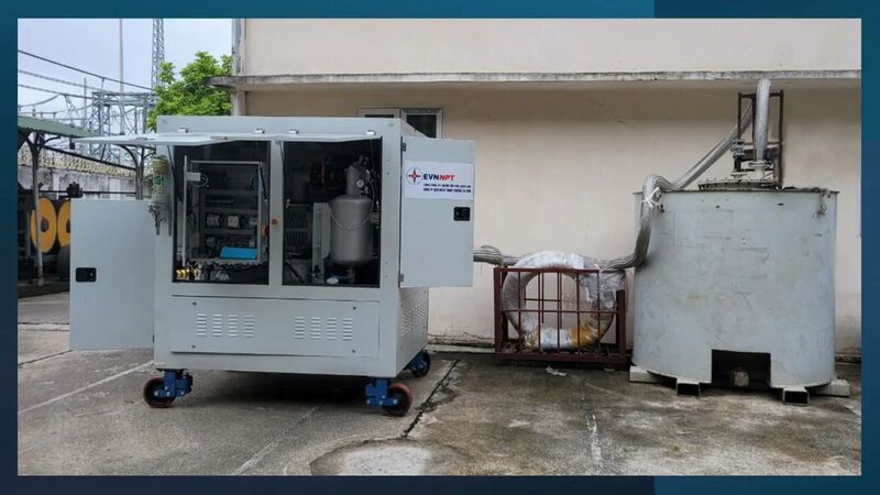 Hệ thống hút chân không công suất lớn do nhóm nghiên cứu thuộc PTC1 - EVNNPT nghiên cứu, thiết kế (ảnh CTV)