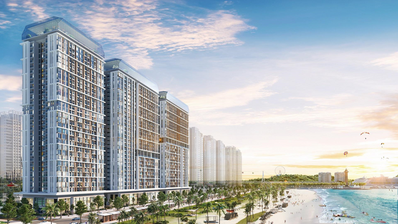 Sun Centro Town sở hữu đặc quyền “một bước chân” ra biển. Ảnh: Sun Property.