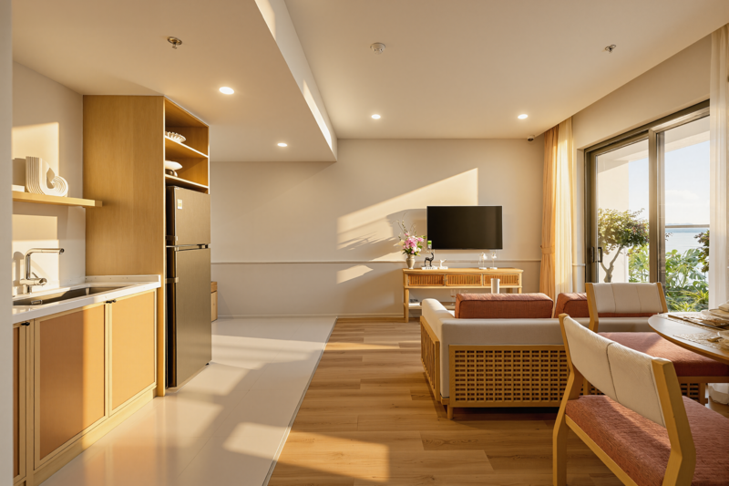 Không gian căn mẫu 2 phòng ngủ Sun Centro Town. Ảnh: Ánh Dương.