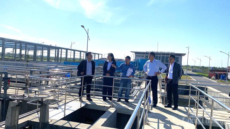 Hệ thống xử lý nước thải tại Cụm công nghiệp Tiên Cường II, TP. Hải Phòng được Đoàn công tác Bộ Công Thương đánh giá cao phát triển mô hình cụm công nghiệp sinh thái.
