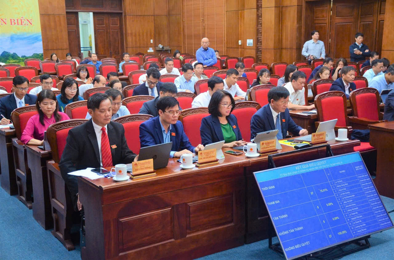 Kỳ họp thứ 22 HĐND tỉnh Điện Biên khóa XV, nhiệm kỳ 2021 - 2026 xem xét, quyết định 8 nội dung quan trọng. Ảnh: Vinh Duy.