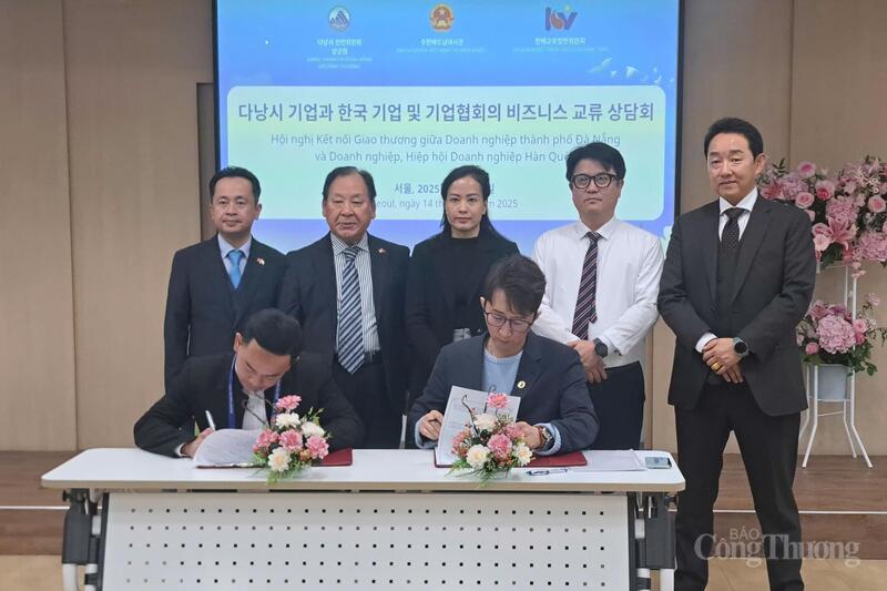 Doanh nghiệp Đà Nẵng ký kết biên bản ghi nhớ hợp tác với doanh nghiệp Hàn Quốc tại Hội nghị Kết nối giao thương.