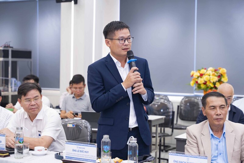 Ông Lê Đức Huy - Chủ tịch HĐTV Công ty TNHH MTV xuất nhập khẩu 2/9 (Đắk Lắk) phát biểu tại hội thảo