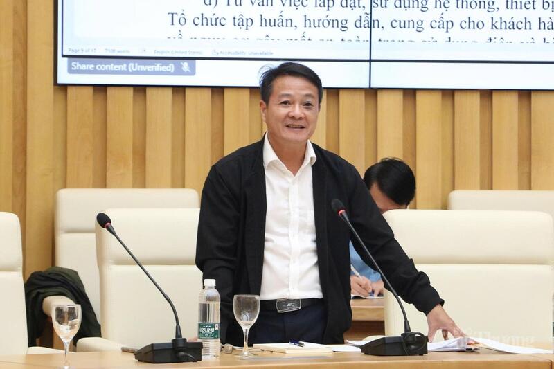 Ông Nguyễn Khánh Long, Phó Cục trưởng Cục Việc làm, Bộ Nội vụ phát biểu tại hội thảo.