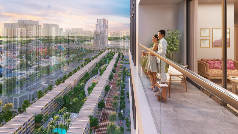 Căn hộ Sun Centro Town tầm nhìn nội khu được thị trường hấp thụ tốt nhờ mức giá “mềm”. Ảnh: Sun Property.