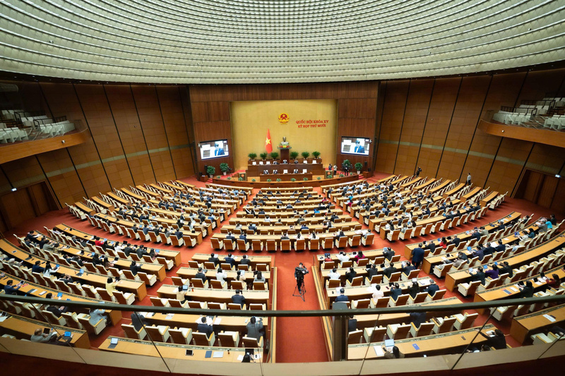 Chiều 19/11, Quốc hội thảo luận tại hội trường. Ảnh: QH