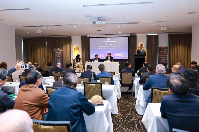 Άποψη του Επιχειρηματικού Φόρουμ του Βιετνάμ στην Αυστραλία που διοργανώθηκε από το Υπουργείο Βιομηχανίας και Εμπορίου του Βιετνάμ. Φωτογραφία: Nguyen Minh