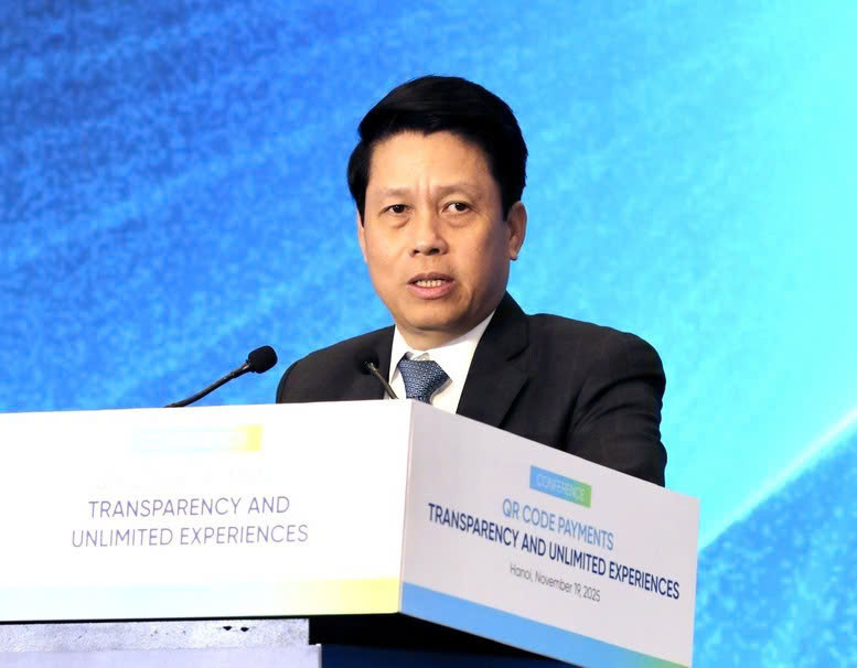 Ông Phạm Tiến Dũng, Phó Thống đốc NHNN phát biểu - Ảnh: VGP