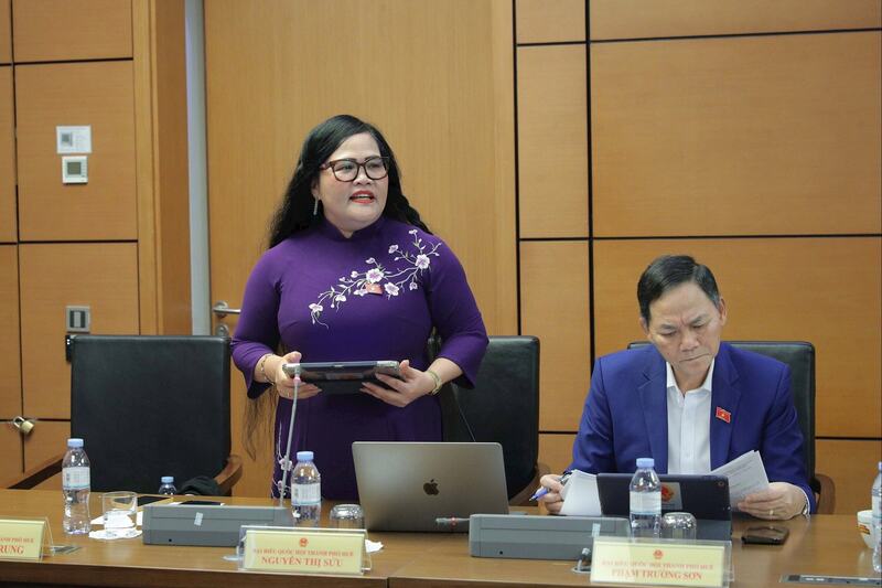 Đại biểu Nguyễn Thị Sửu (Đoàn Đại biểu Quốc hội TP. Huế). Ảnh: Hồ Long