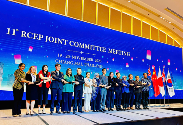 Các đại biểu tham dự Hội nghị Ủy ban hỗn hợp thực thi Hiệp định Đối tác Kinh tế Toàn diện Khu vực (RCEP) lần thứ 11 (RJC 11).