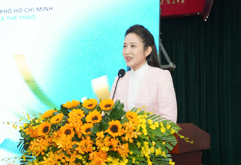 Bà Nguyễn Thị Thanh Thúy, Phó Giám đốc Sở Văn hóa và Thể thao TP. Hồ Chí Minh phát biểu.