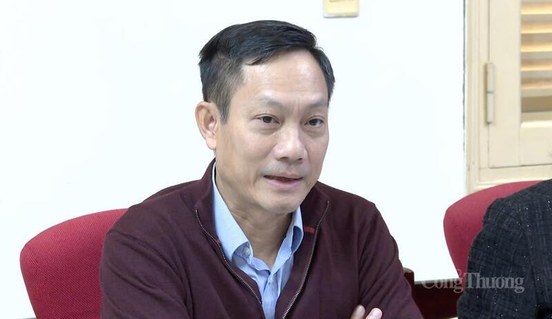 Ông Lê An Hải - Chủ tịch Công Đoàn Công Thương Việt Nam phát biểu tại cuộc họp. Ảnh: Quốc Chuyển