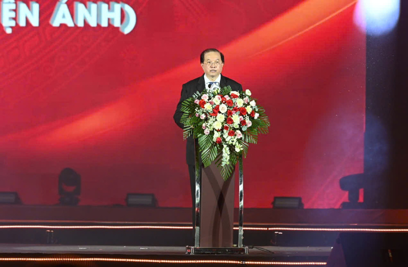 Thứ trưởng Bộ Văn hóa, Thể thao và Du lịch - ông Tạ Quang Đông phát biểu khai mạc Liên hoan phim Việt Nam lần thứ XXIV. Ảnh: Bộ Văn hóa, Thể thao và Du lịch