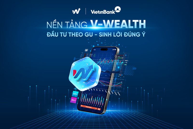 VietinBank ra mắt nền tảng đầu tư V-Wealth ngay trên ứng dụng VietinBank iPay Mobile, mang đến trải nghiệm đầu tư và quản lý tài sản toàn diện theo xu hướng “One App - All Wealth.” Ảnh: VietinBank