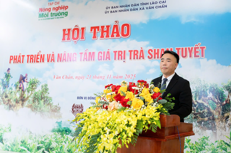 TS. Đào Xuân Hưng - Tổng Biên tập Tạp chí Nông nghiệp và Môi trường  chia sẻ tại hội thảo. Ảnh: Minh Thành