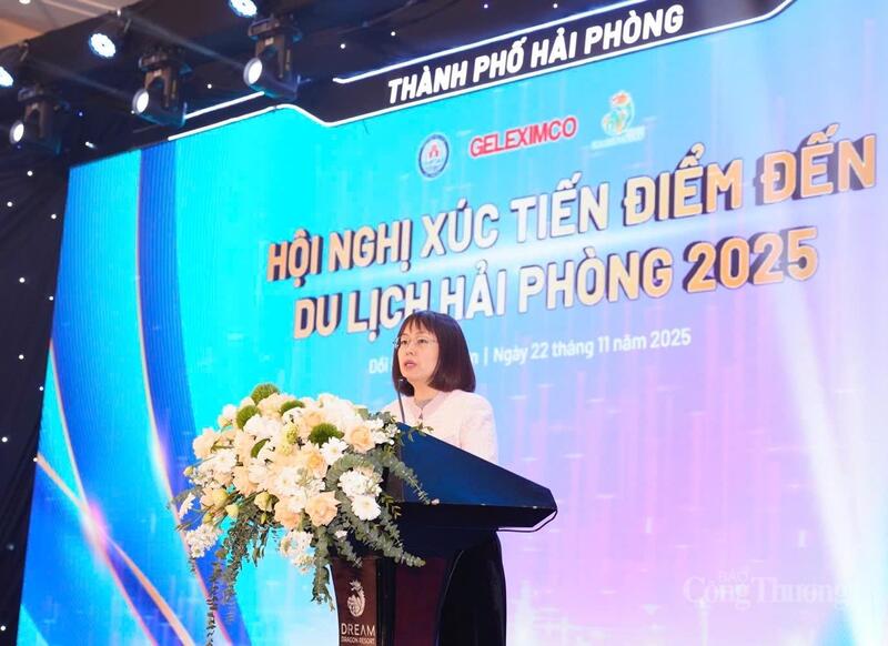 Bà Nguyễn Thị Hoa Mai, Phó Cục trưởng Cục Du lịch Quốc gia Việt Nam phát biểu