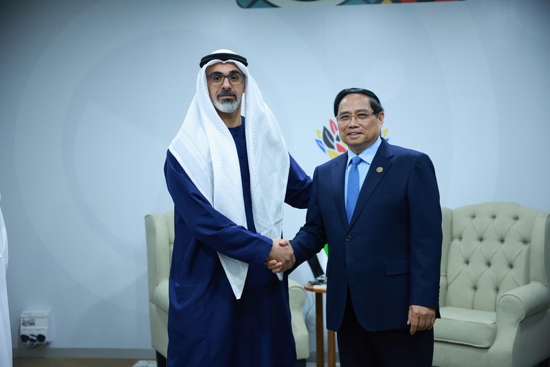 Thủ tướng Phạm Minh Chính khẳng định Việt Nam luôn coi trọng việc củng cố quan hệ hợp tác với UAE. Ảnh: VGP/Nhật Bắc