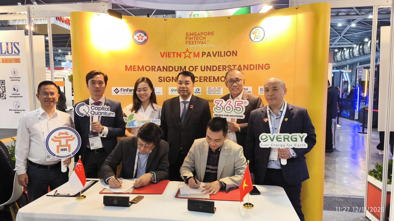 Národní pavilon - Vietnamský pavilon na Singapurském festivalu FinTech (SFF). Foto: NVCC