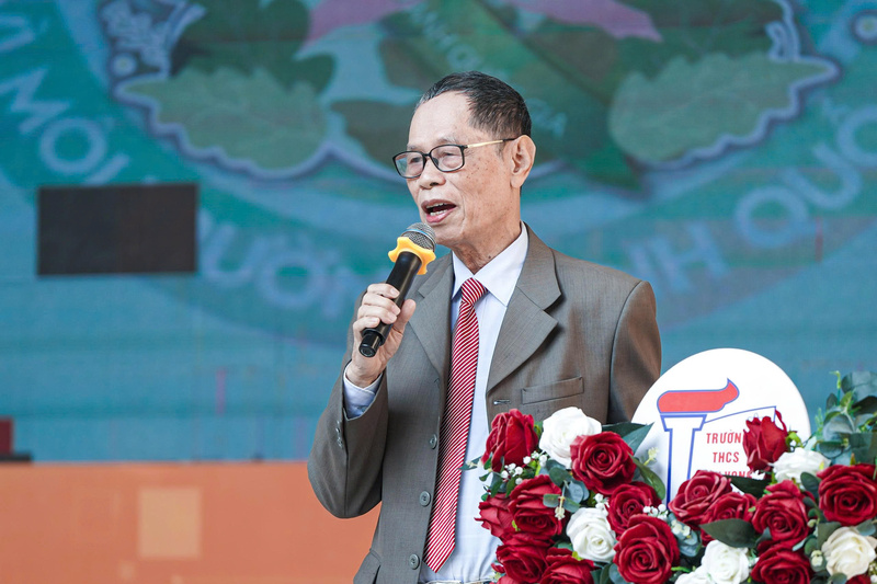 TS.Trần Văn Miều - Phó Chủ tịch, Hội Bảo vệ Thiên nhiên và Môi trường Việt Nam chia sẻ tại lễ phát động. Ảnh: Bảo Thắng.