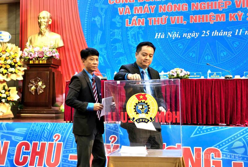Đại hội tiến hành bỏ phiếu bầu Ban chấp hành Công đoàn VEAM nhiệm kỳ 2025-2030