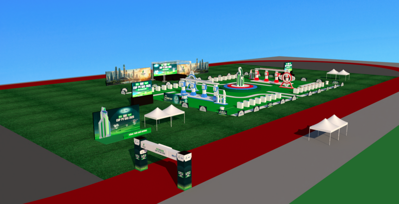 Demo Sân thi đấu Cuộc thi sáng tạo UAV CUP PV GAS 2025 (Ảnh UAV CUP PV GAS 2025)