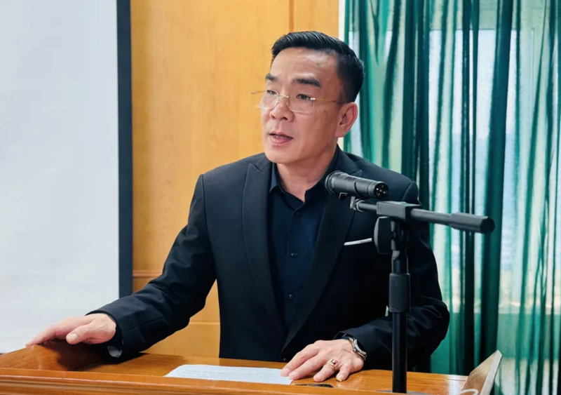 TS. BS. Nguyễn Lương Tâm - Phó Cục trưởng Cục Phòng bệnh phát biểu tại họp báo. Ảnh: Chí Tâm.