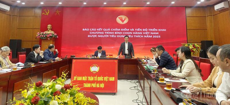 Phó Giám đốc Sở Công Thương Hà Nội Nguyễn Thế Hiệp phát biểu tại Hội nghị. Ảnh: N.H