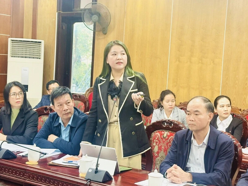 Các đại biểu trình bày, đóng góp ý kiến để hội nghị được triển khai đúng mục tiêu, kế hoạch. Ảnh: Khánh Phương