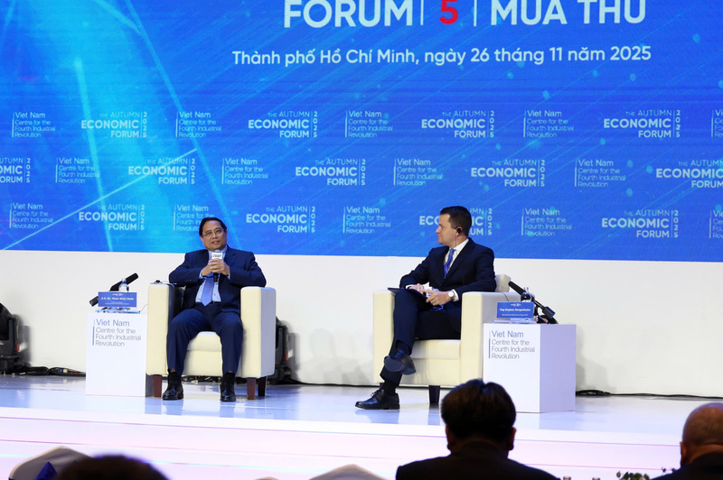 Chương trình đối thoại cấp cao "60 phút cùng Thủ tướng Chính phủ Việt Nam" trở thành tâm điểm Diễn đàn Kinh tế mùa Thu. Ảnh: Hoàng Chiến