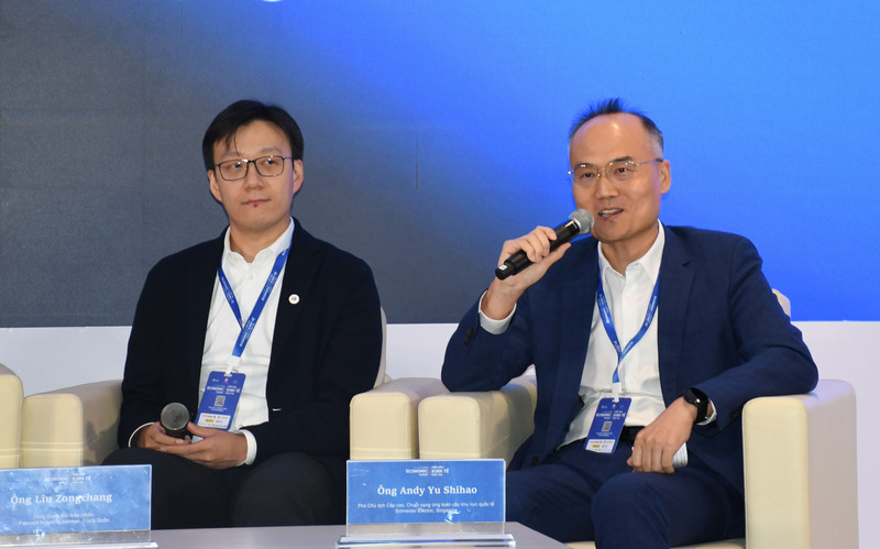 Ông Andy Yu Shihao - Phó Chủ tịch Cấp cao phụ trách Chuỗi cung ứng quốc tế Schneider Electric (Singapore). Ảnh: Minh Khuê.