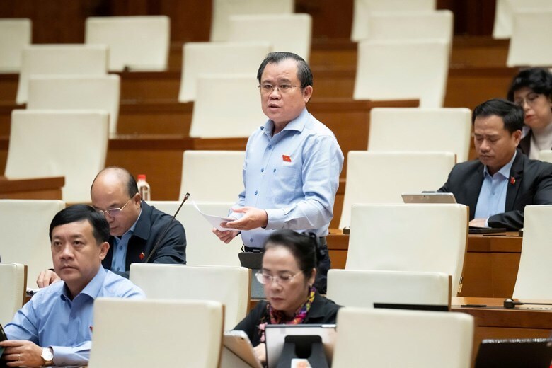 Đại biểu Nguyễn Tâm Hùng - đoàn TP. Hồ Chí Minh phát biểu