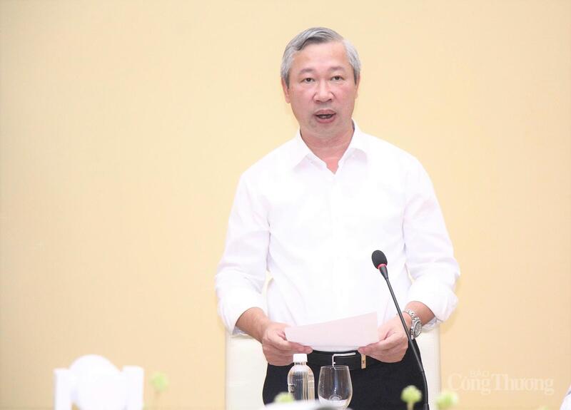 Cục trưởng Cục Điện lực Phạm Nguyên Hùng phát biểu tại cuộc họp.