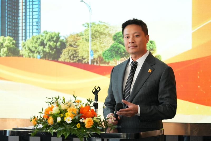 Ông Chu Lê Trung, Giám đốc Kinh doanh & Marketing Xuân Cầu Holdings phát biểu tại sự kiện.